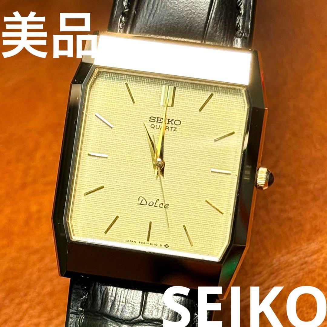 A105 美品希少 稼動品 SEIKO DOLCE スクエア型 80年代 - メルカリ