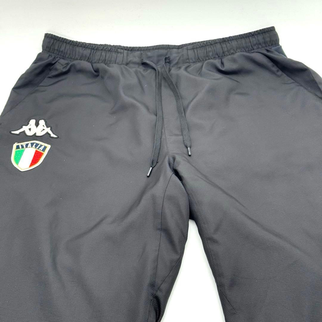 Kappa イタリア代表 ナイロンジャージ セットアップ 黒メンズ XO美良品
