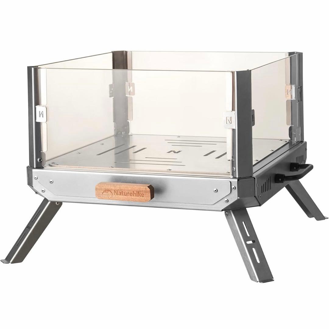 Naturehike 焚き火台 折りたたみ ガラス製 ４面透明デザイン Naturehike 焚き火台 折りたたみ キャンプ ガラス製 4面透明デザイン