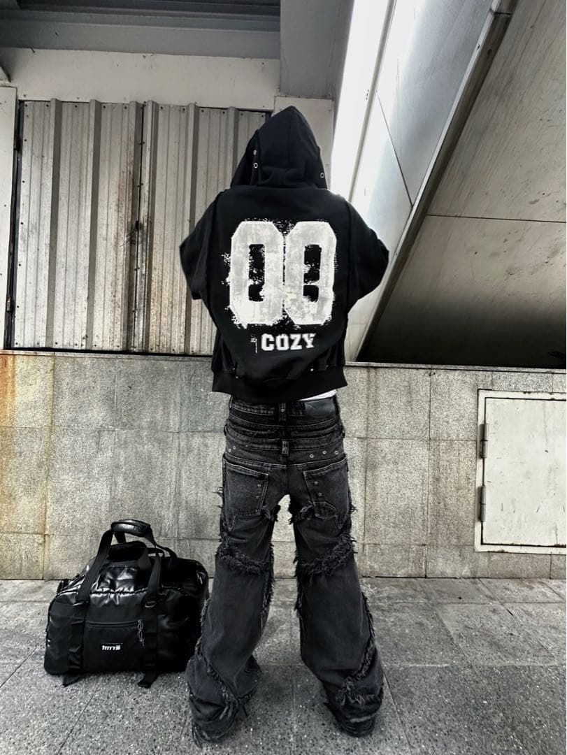 COZY WORLD WIDE フレアパンツ デニム Y2K Opium - メルカリ