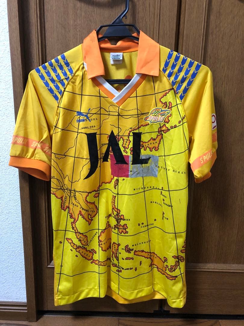 初代清水エスパルス　サイン入りユニフォーム　Jリーグ 希少】MIZUNO×Jリーグ初代93年/清水エスパルス/awayユニ/No9 - メルカリ