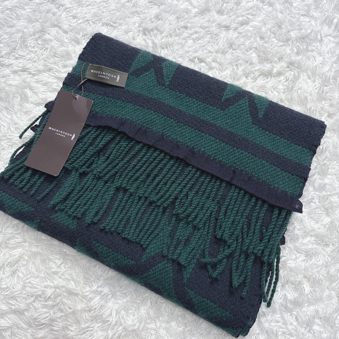 新品】マッキントッシュロンドン ウールカシミヤ グリーン ネイビー
