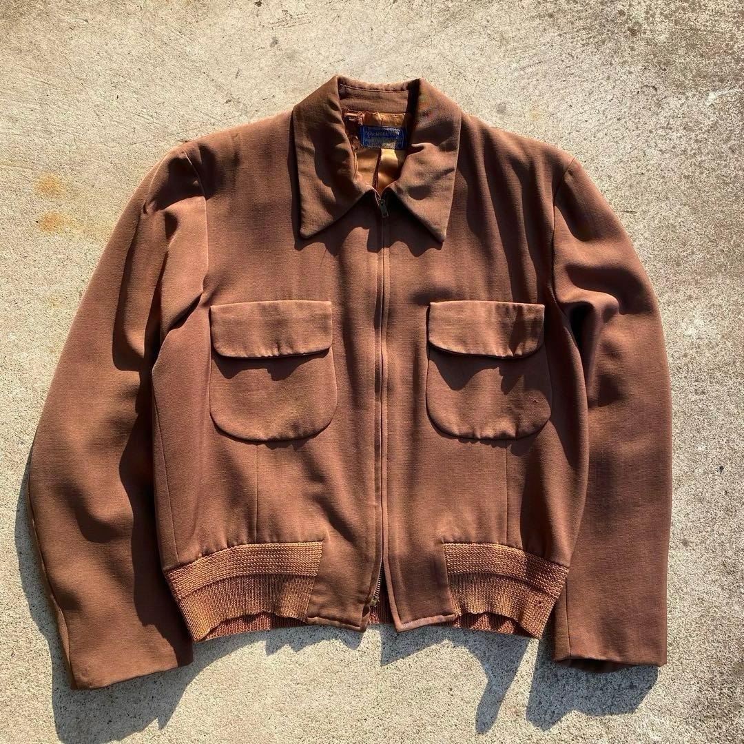 40s PENDLETON ノーカラージャケット珍品