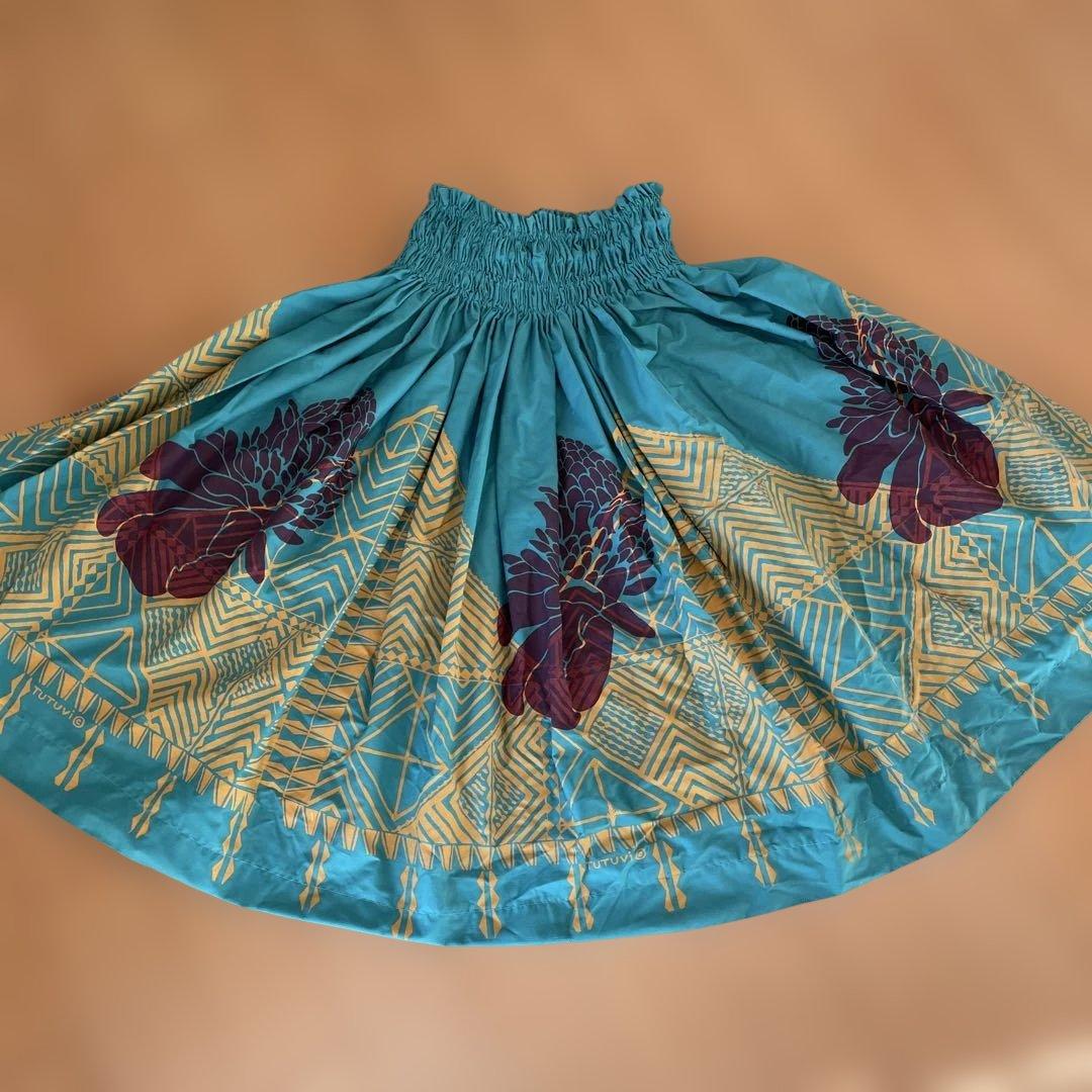 TUTUWI トーチジンジャー 花柄 パウスカート 青緑 - メルカリ