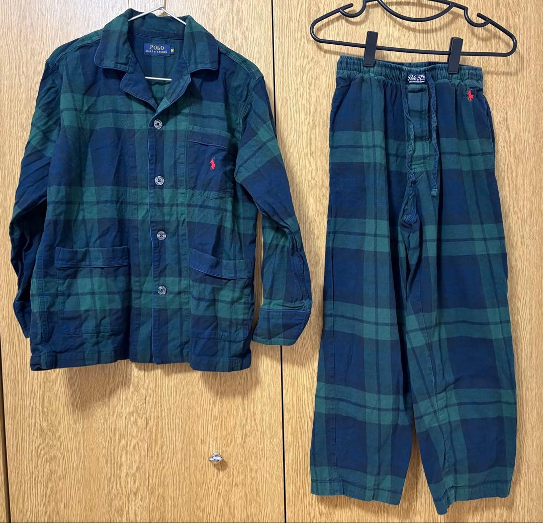 POLO RALPH LAUREN チェック柄 パジャマセット M 綿100% - メルカリ