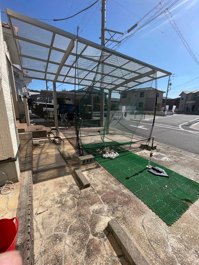 値下げ☆バッティングネット 練習用具 【自宅のカーポートをご利用して