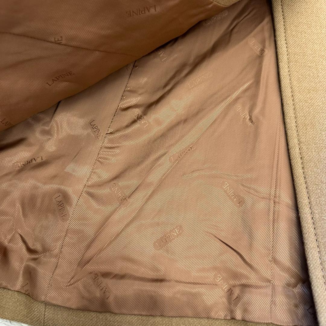 スヌコさん専用《 ラピーヌブランシュ 》ロングコート　ネックファー 9号 ウール