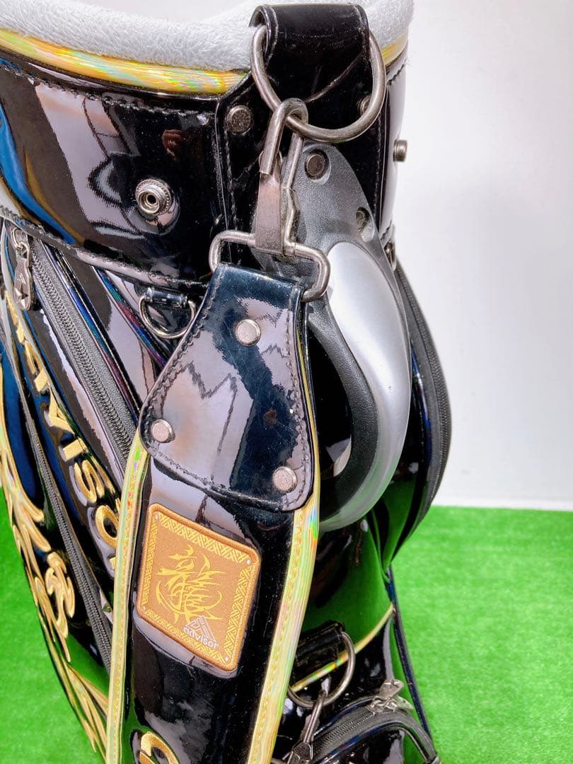 ☆アドバイザー advisor 昇龍☆キャディバッグ エナメル ブラック 竜