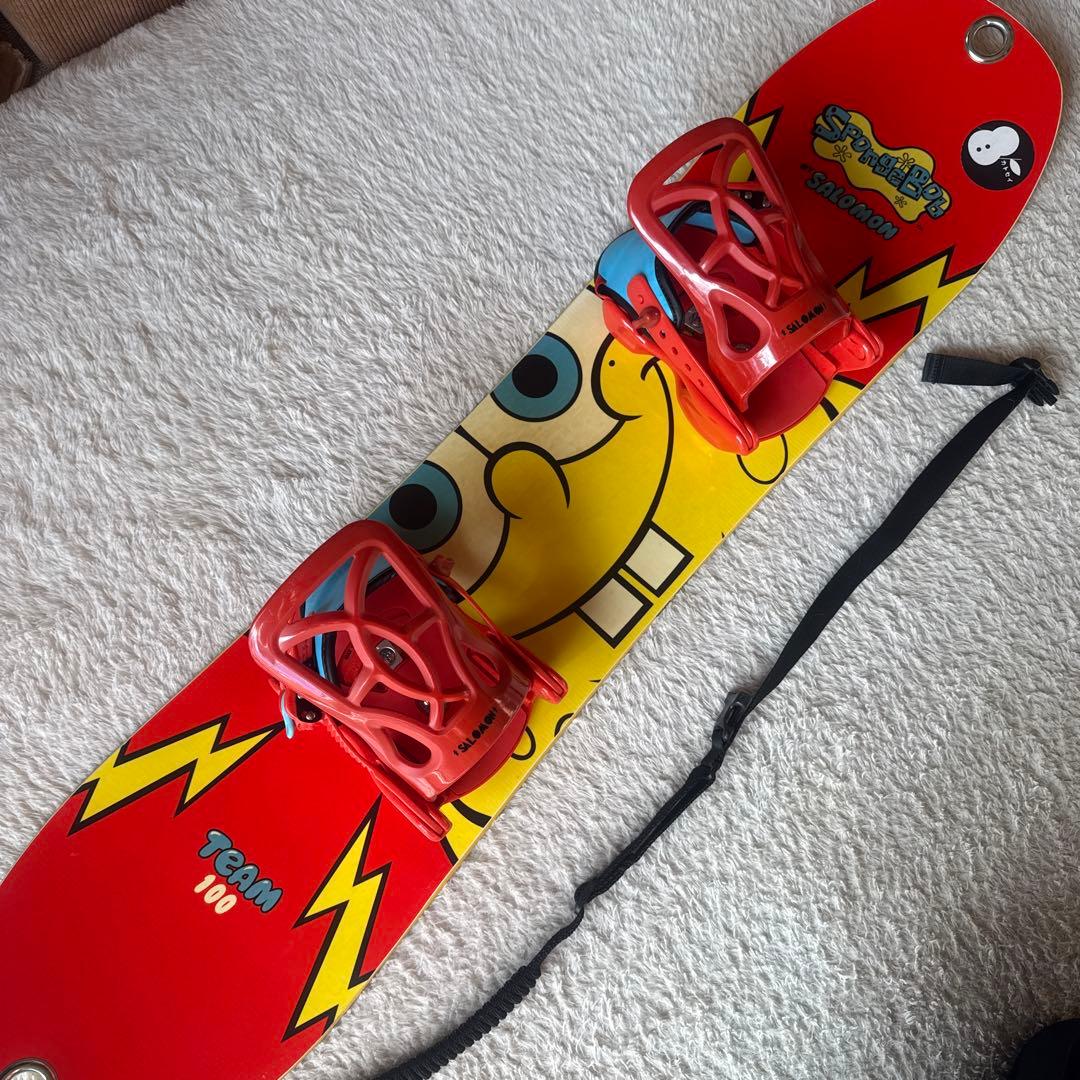キッズ Salomon スポンジボブ 100 ボード ビンディング 2点セット