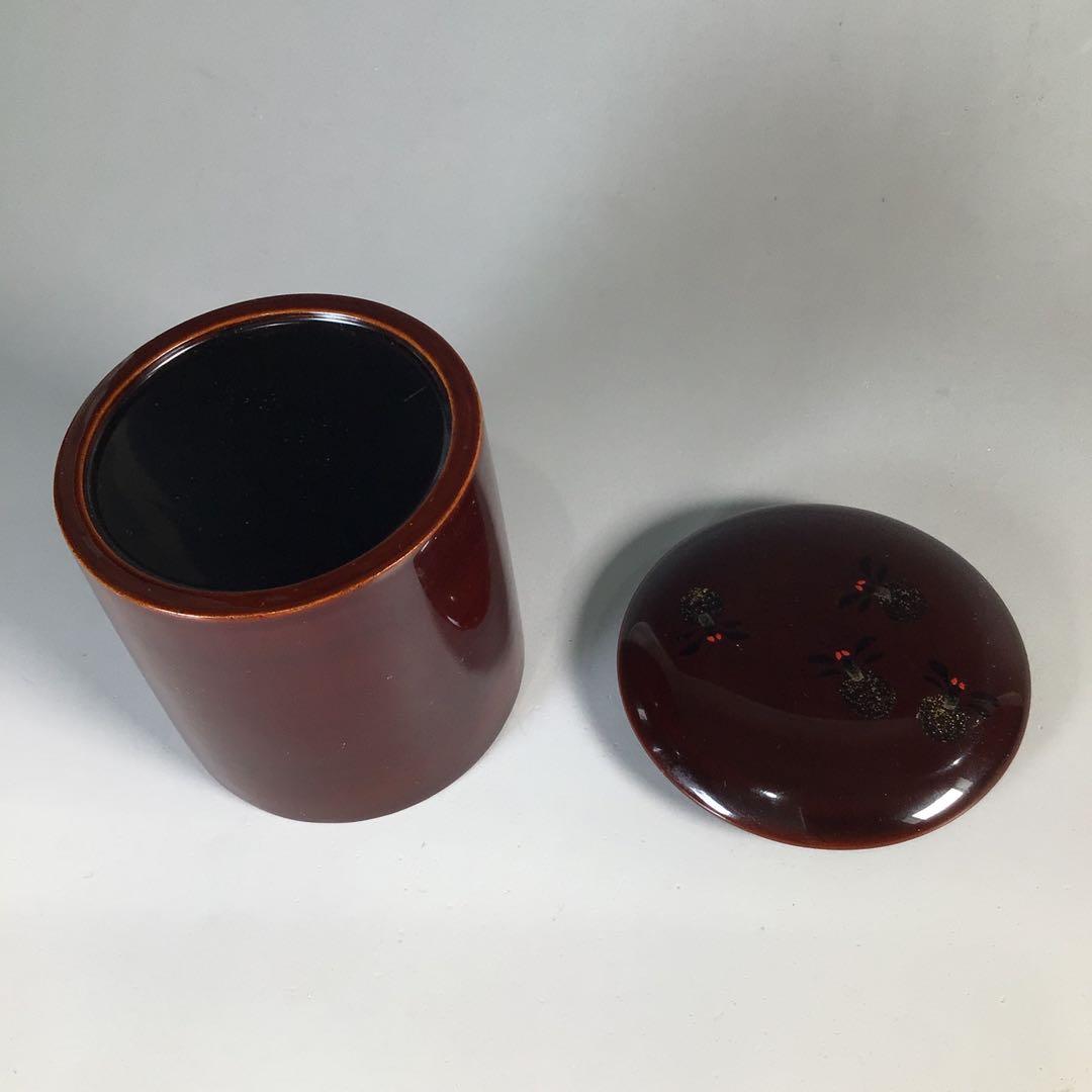 N969 棗 『長谷川恵史作』『溜塗』『蛍蒔絵』『金輪寺棗』 共箱