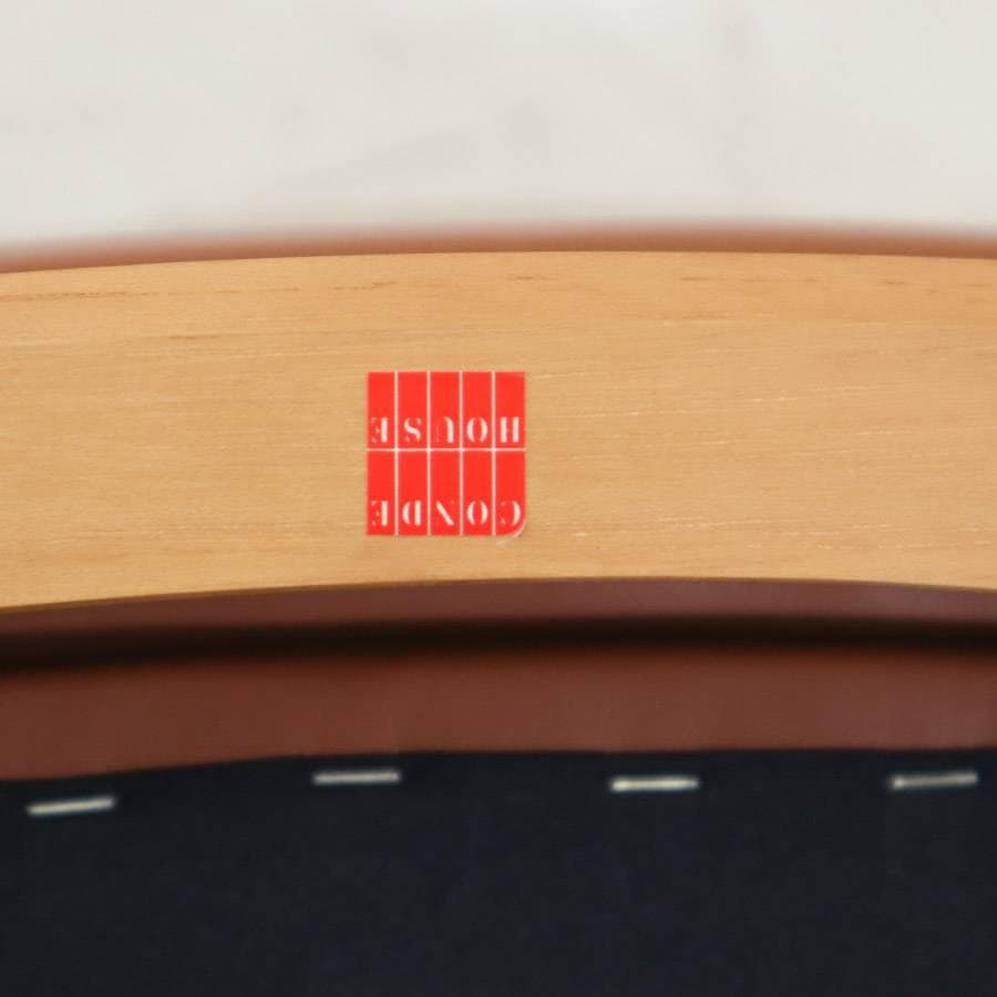 値下カンディハウス 旭川 ダイニングチェア 本革張り ブラウン系