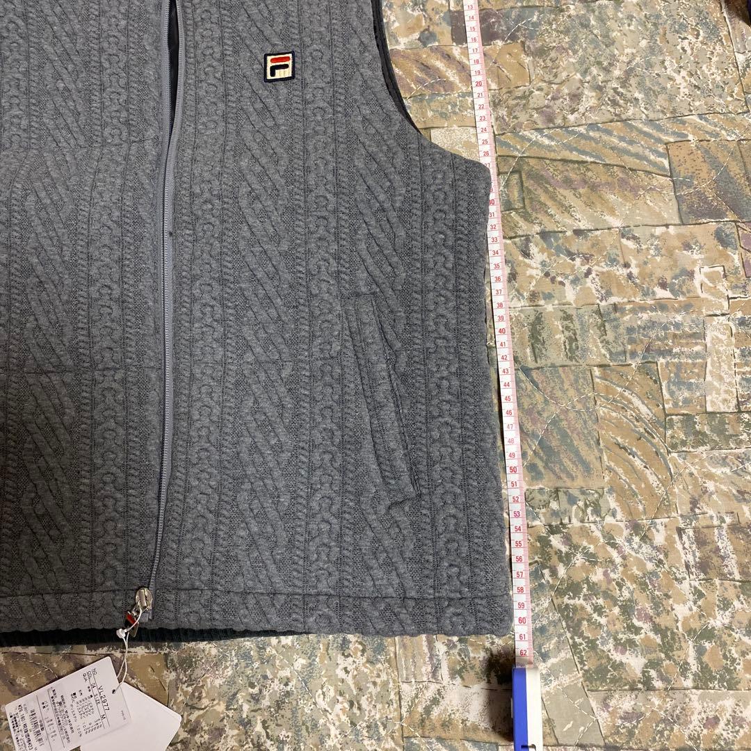 FILA ゴルフケーブル編みベスト グレーレディースMサイズ