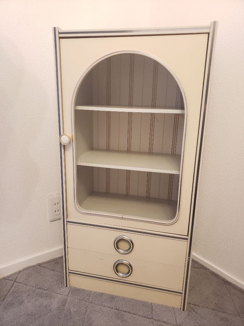 昭和レトロ 家具 レトロポップ アーチ窓 食器棚 飾り棚 キャビネット