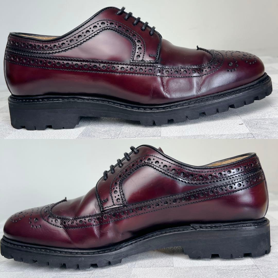 美品 BERWICK バーウィック ウイングチップ メダリオン 25.5cm