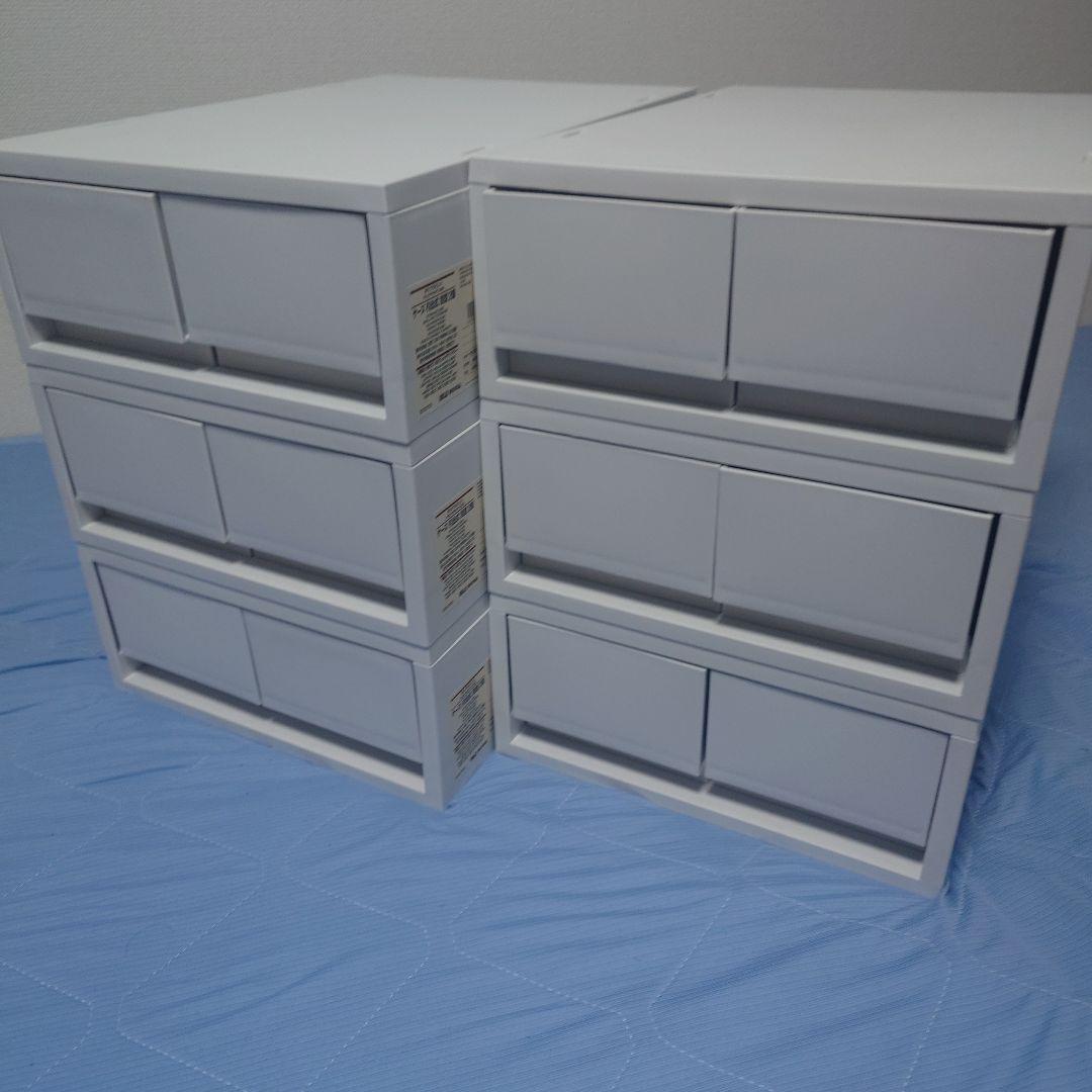 無印　ポリプロピレン　引出式　ケース　浅型　6個セット ポリプロピレンケース・引出式・浅型・6個（仕切付） | 無印良品