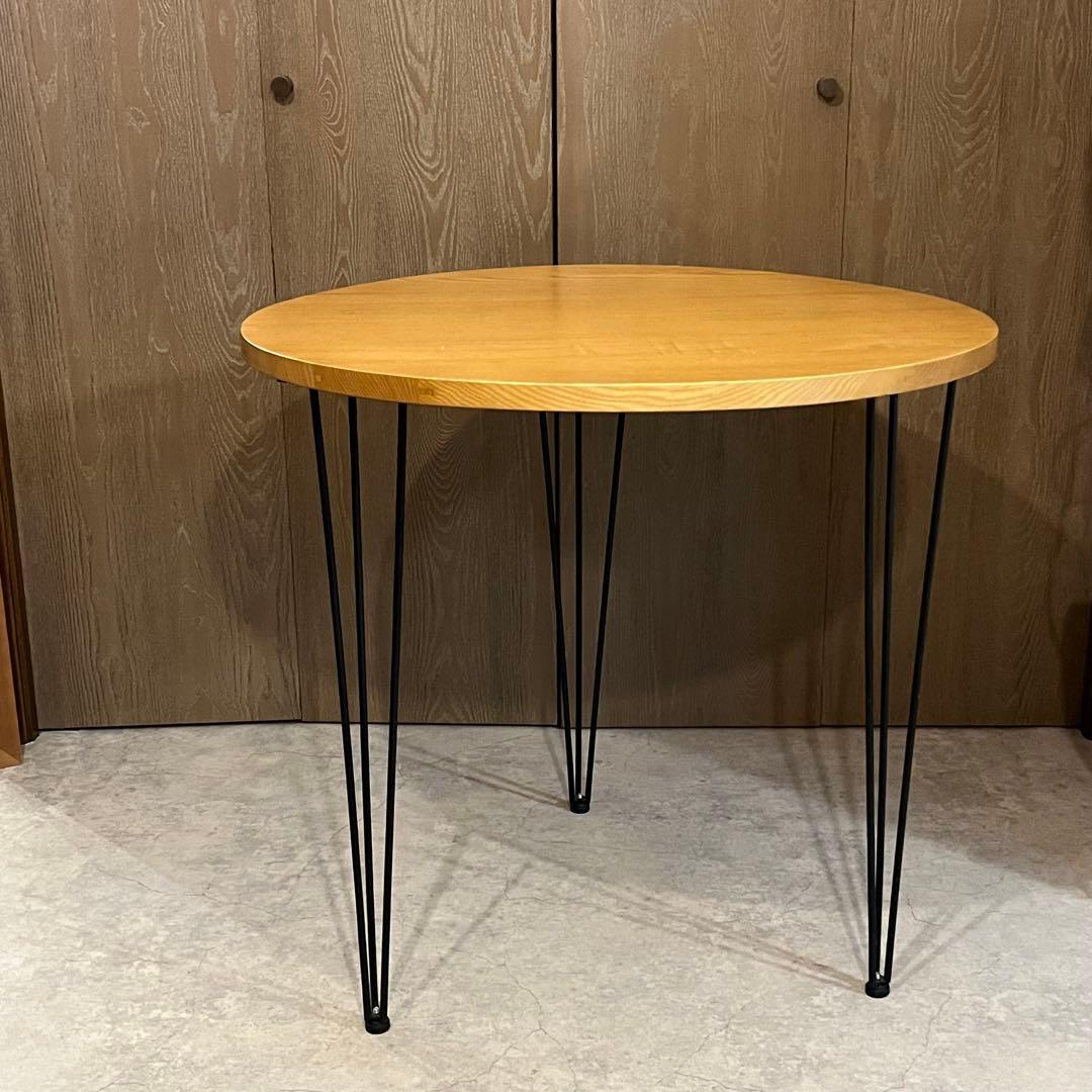 ラウンド ダイニング テーブル ナチュラル スチール 丸 円形 72cm ラウンド ダイニング テーブル ナチュラル スチール 丸 形 72cm