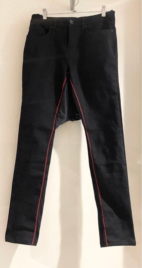 オーダー品】サルエル パンツ デニム 黒 ブラック スキニー 検 GACKT