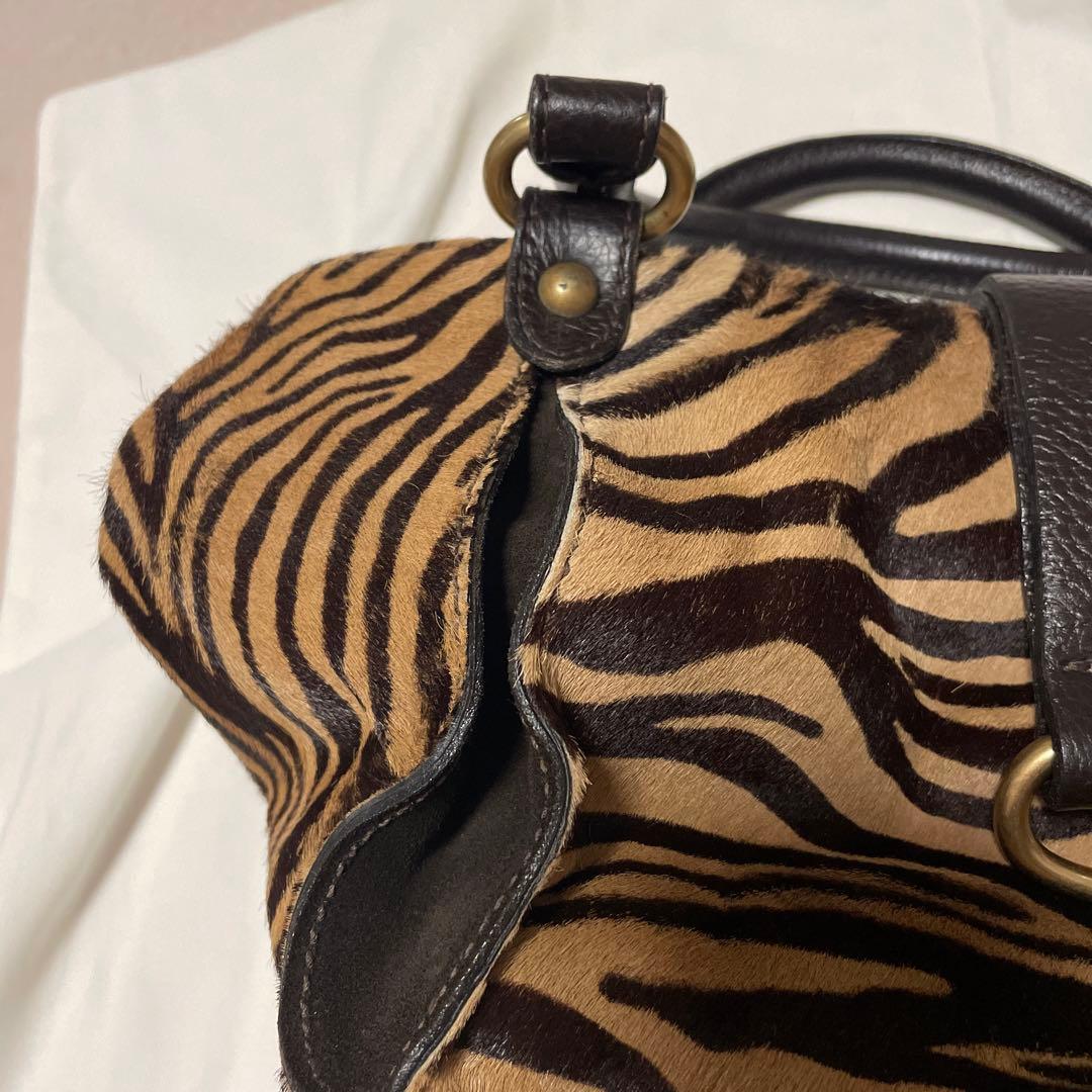 ハラコ ゼブラ柄 バッグ - メルカリ