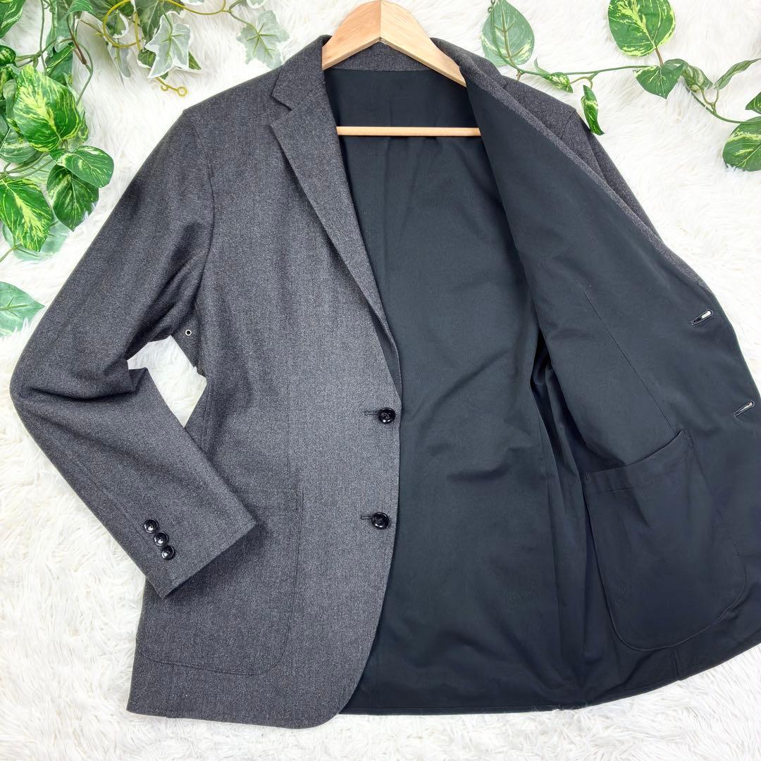 美品　ソフネット　リバーシブル　アンコンジャケット　L　グレー　ブラック 美品 ソフネット リバーシブル アンコンジャケット L グレー ブラック