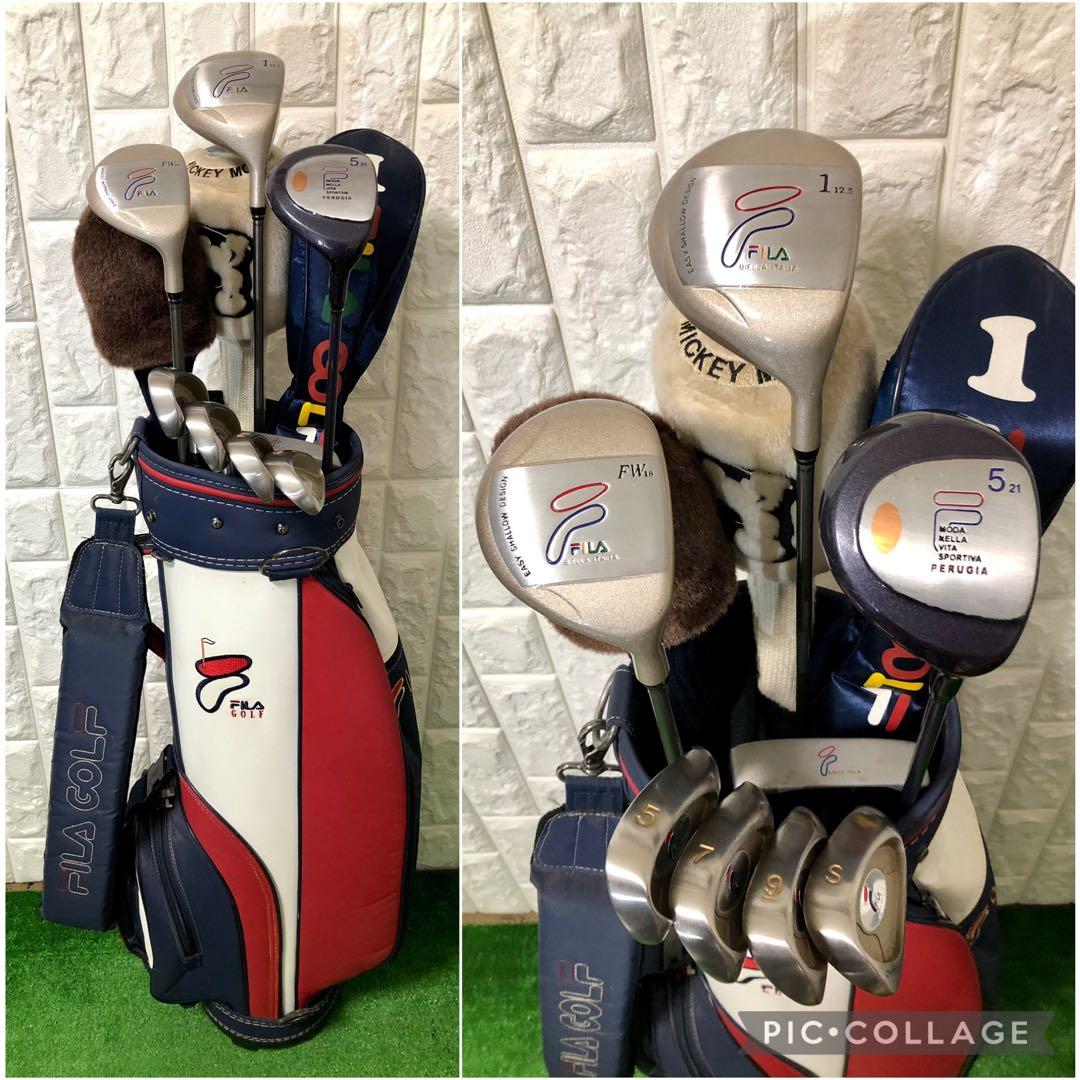 初心者おすすめ☆レディース ゴルフクラブセット☆フィラFILA キャディバッグ付 FILA GOLF GOLF/ フィラ ゴルフ レディースゴルフクラブ11本セット