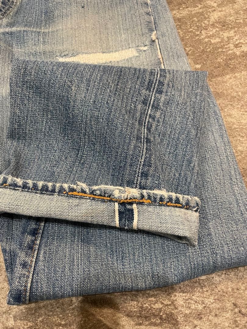 70sリーバイス501 66前期 赤耳 刻印6 オリジナル 縦落ち