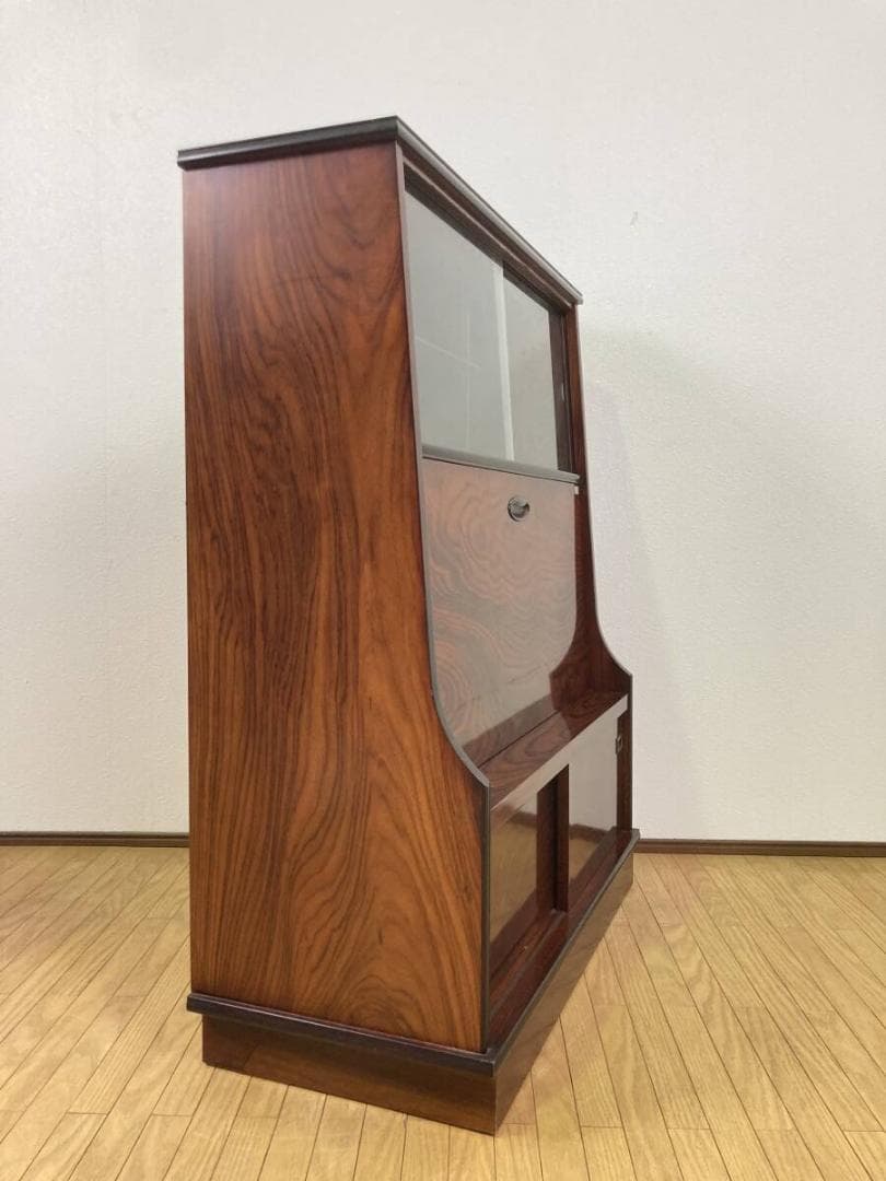 ロータイプ 昭和レトロ ライティングビューロー 勉強机 デスク 茶