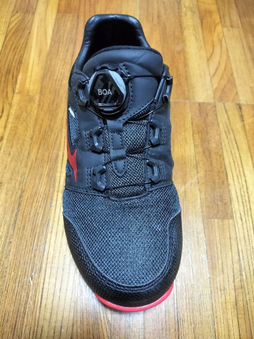 Mizuno BOAシステム安全靴 ブラック/レッド 23.0cm