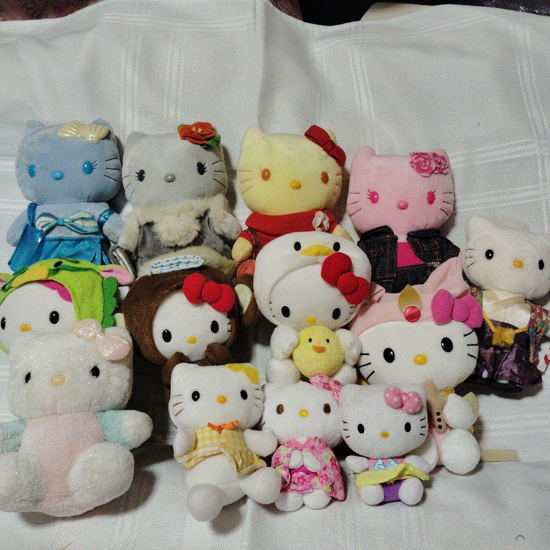 ハローキティ ぬいぐるみセット12個＋オマケ2個