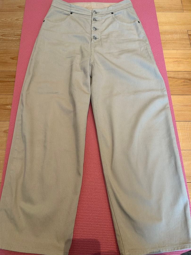 MM6 Maison Margiela ベージュワイドパンツ MM6 Maison Margiela ベージュワイドパンツ MM6 Maison Margiela