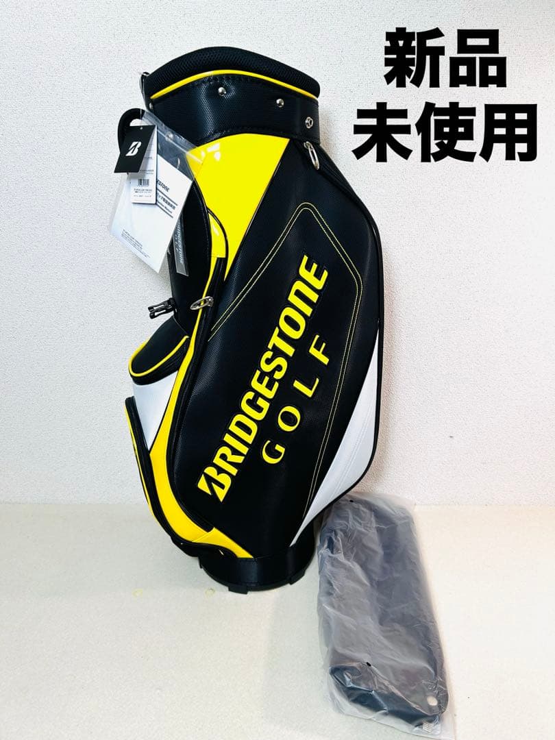 ブリヂストンゴルフ　キャディバッグCBG21Y ブラック×イエロー【新品】 ブリヂストン BRIDGESTONE GOLF ツアーモデルレプリカキャディバッグ