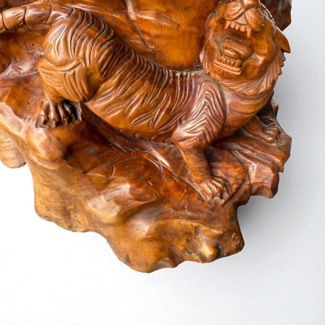 一枚板】高さ68㎝ 幅56㎝ 奥行き48㎝ 虎松 衝立 天然