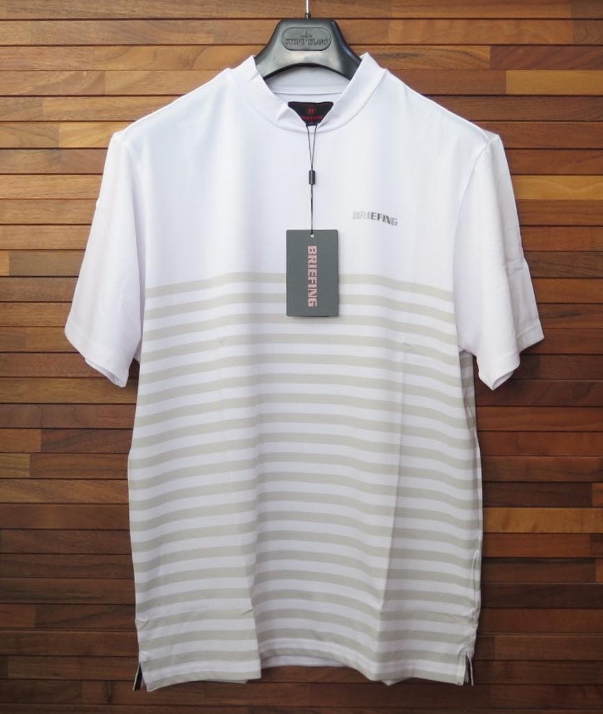 BRIEFINGGOLFブリーフィングゴルフシャドーストライプハイネックシャツⓂ BRIEFINGGOLFブリーフィングゴルフシャドーストライプハイネックシャツⓂ