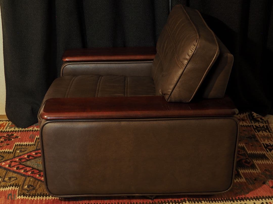 【値引中】\"karimoku\"レザー1PソファB