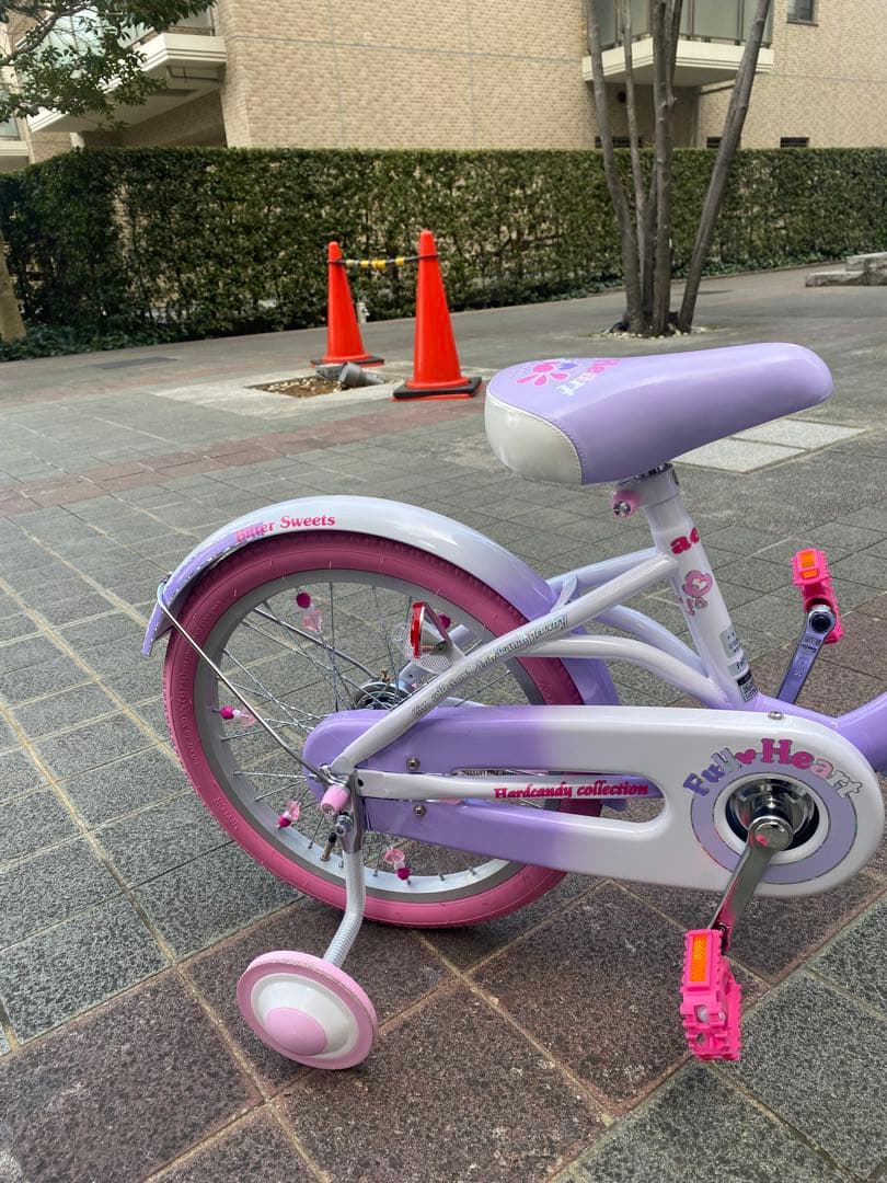 ハート型バスケット付き幼児用自転車 - メルカリ