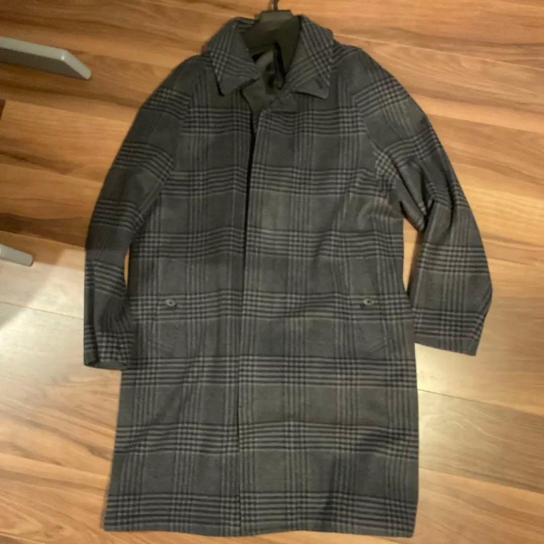 トゥモローランド　ステンカラーコート、M(L相当)、グレー、ウール TOMORROWLAND（トゥモローランド） ステンカラーコート コート ウール