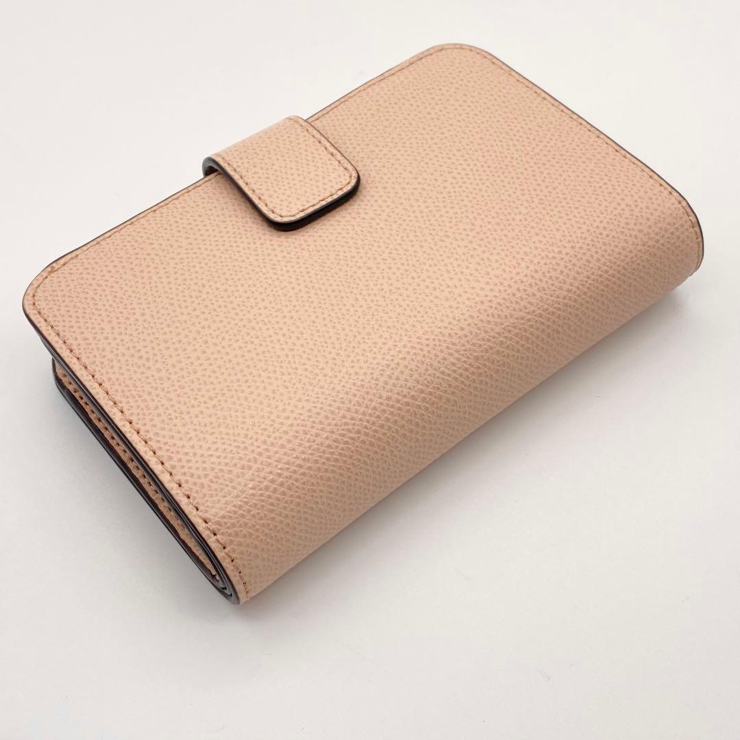未使用】FURLA・フルラ・2つ折り財布・カメリア・ピンクベージュ