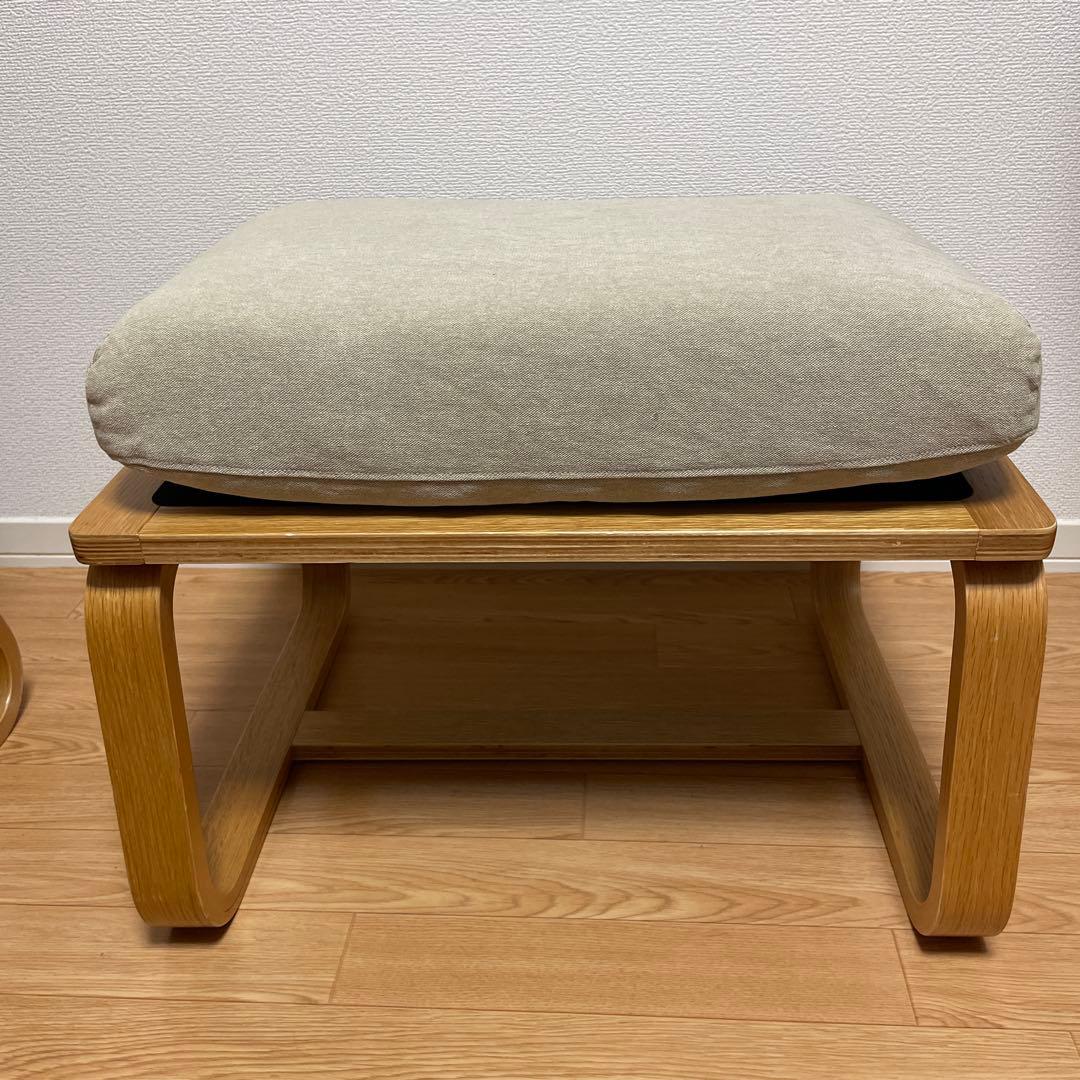 無印良品　リビングでもダイニングでも使えるソファチェアのオットマン 無印のソファチェアを使って4年。初めてクッションを交換してみたら