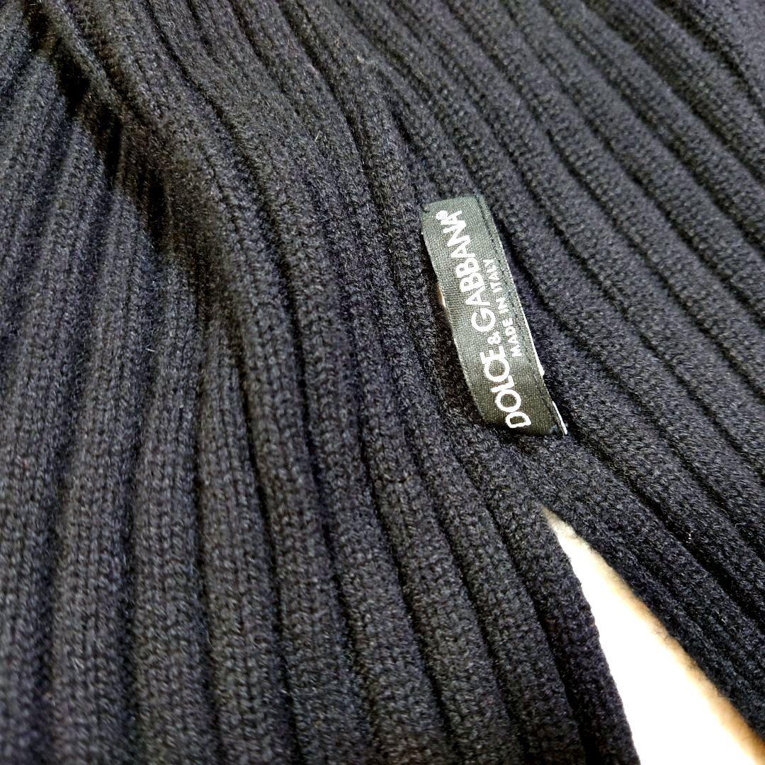 カシミヤ100% DOLCE＆GABBANA ドルガバ マフラー ブラック 黒