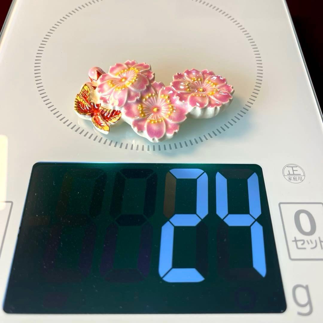 ー京焼 清水焼ー 【超希少】 平安 澤田佳林作 彩色桜 箸置き揃 縁起物