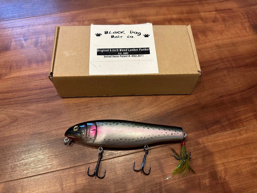 ブラックドッグ　ランカーパンカー　6インチ　ウッドモデル　新品未使用 ブラック ドッグのランカー パンカー｜アメリカン釣具通販NEST