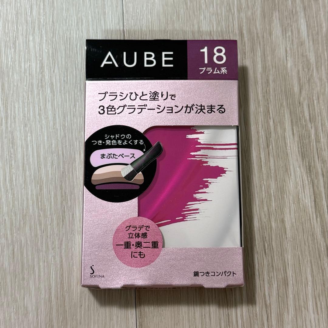 オーブ　ブラシひと塗りシャドウN18 プラム系 楽天市場】アイシャドウ AUBE ブラシひと塗りシャドウ N18 プラム系