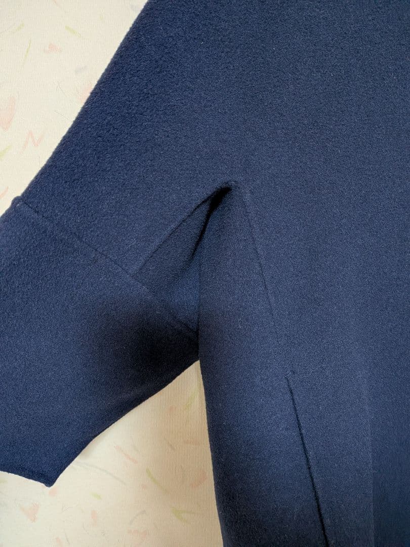 高級】WEEKEND MaxMara フーディーハーフコート ネイビー М