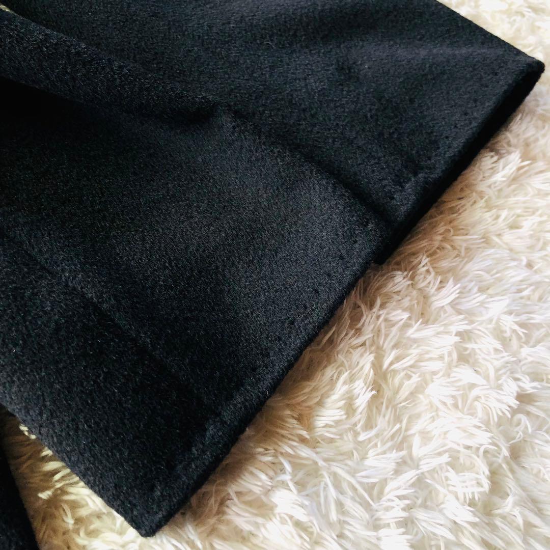 美品✨マックスマーラ ベルテッドコート カシミヤ100% 白タグ ブラック