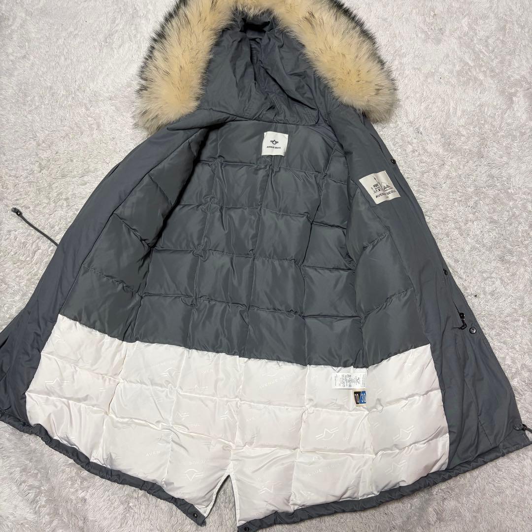 美品✨最高級✨フワフワ M-65 リアルファー モッズコート ダウン グレー L