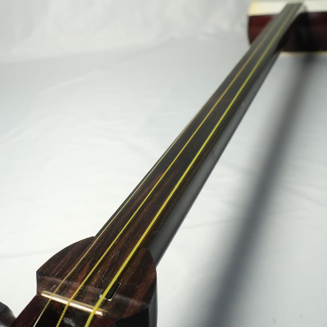 三味線 中棹 東触り 極太黒檀ペグ ハードケース 撥 付属 地唄 和楽器 E02