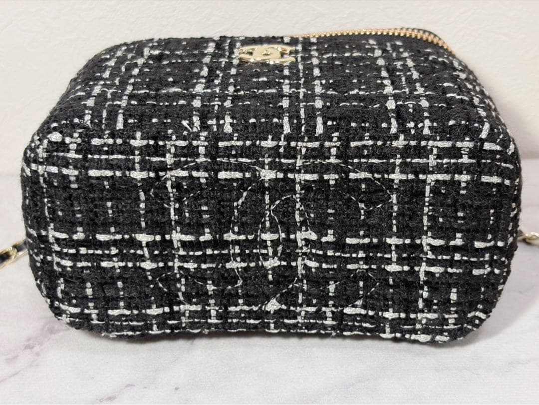 CHANEL シャネル ノベルティ チェーン ショルダーバッグ ツイード