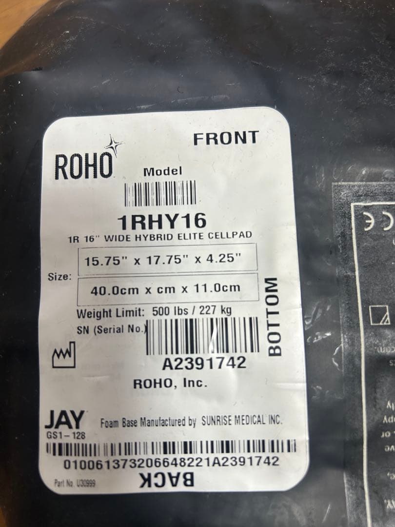 ROHO 1RHY16 車椅子用クッション - 床ずれ防止用品アウトレット ストア