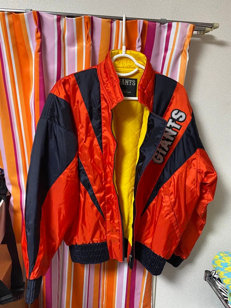 コシノジュンコ 読売ジャイアンツ アシックス グランドコート ウインドブレーカー asics - 【レア】巨人 ジャイアンツ コシノジュンコ コラボ グランド