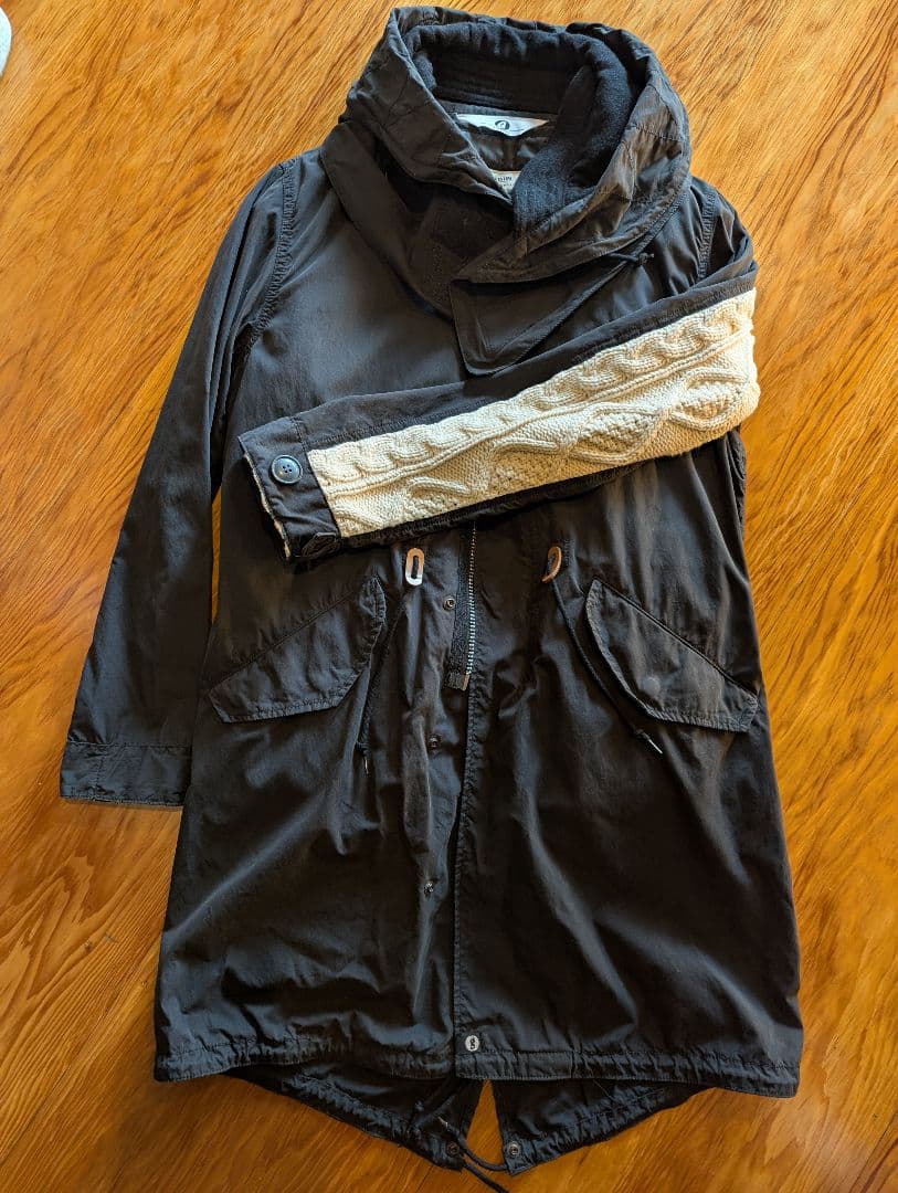 最終値下げ】 グッドイナフモッズコート（ブラック）sizeМの通販はau