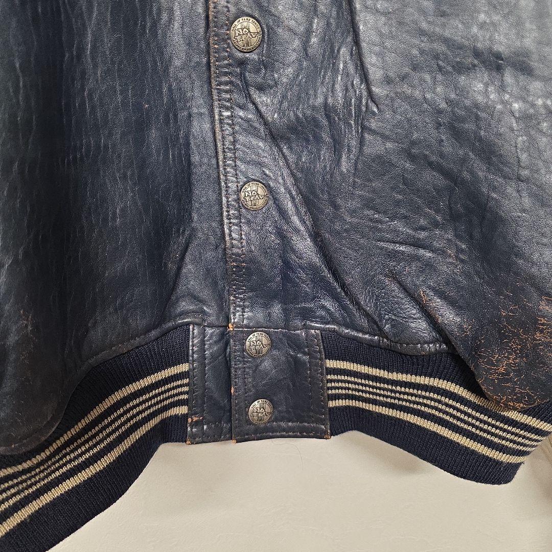 超貴重！NO FEAR ノーフィア オールレザー ビッグロゴ スタジャン M